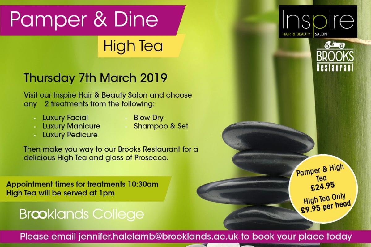 Treat yourself to a pamper and High Tea…
