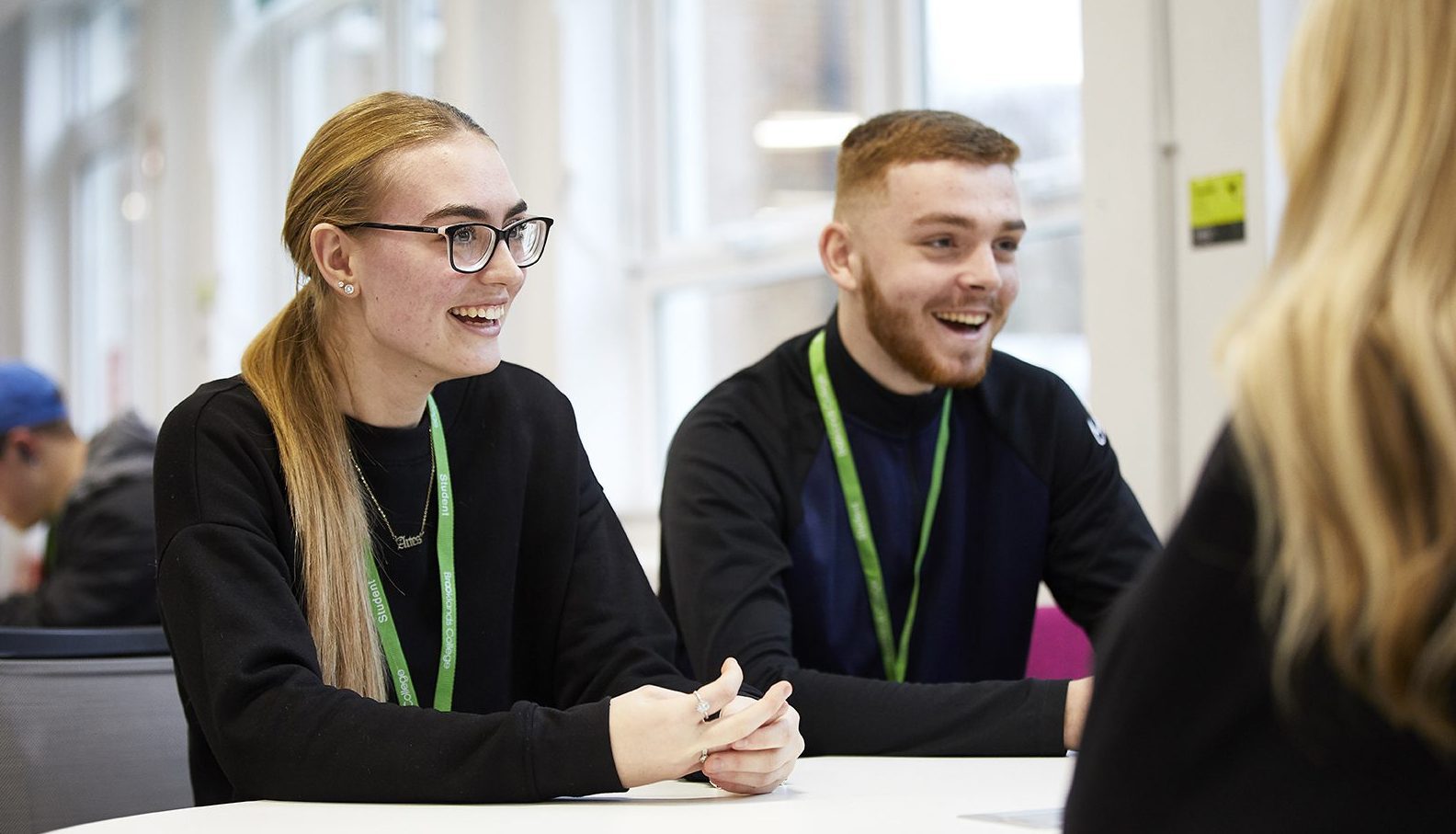 students chatting hub