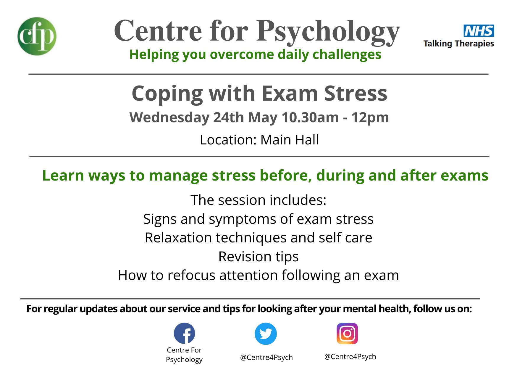 Coping with Exam Stress