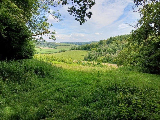Hill top view above Charlton Village