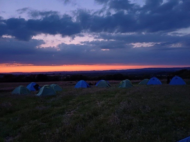 Sunset on Day 2 at Manor Farm